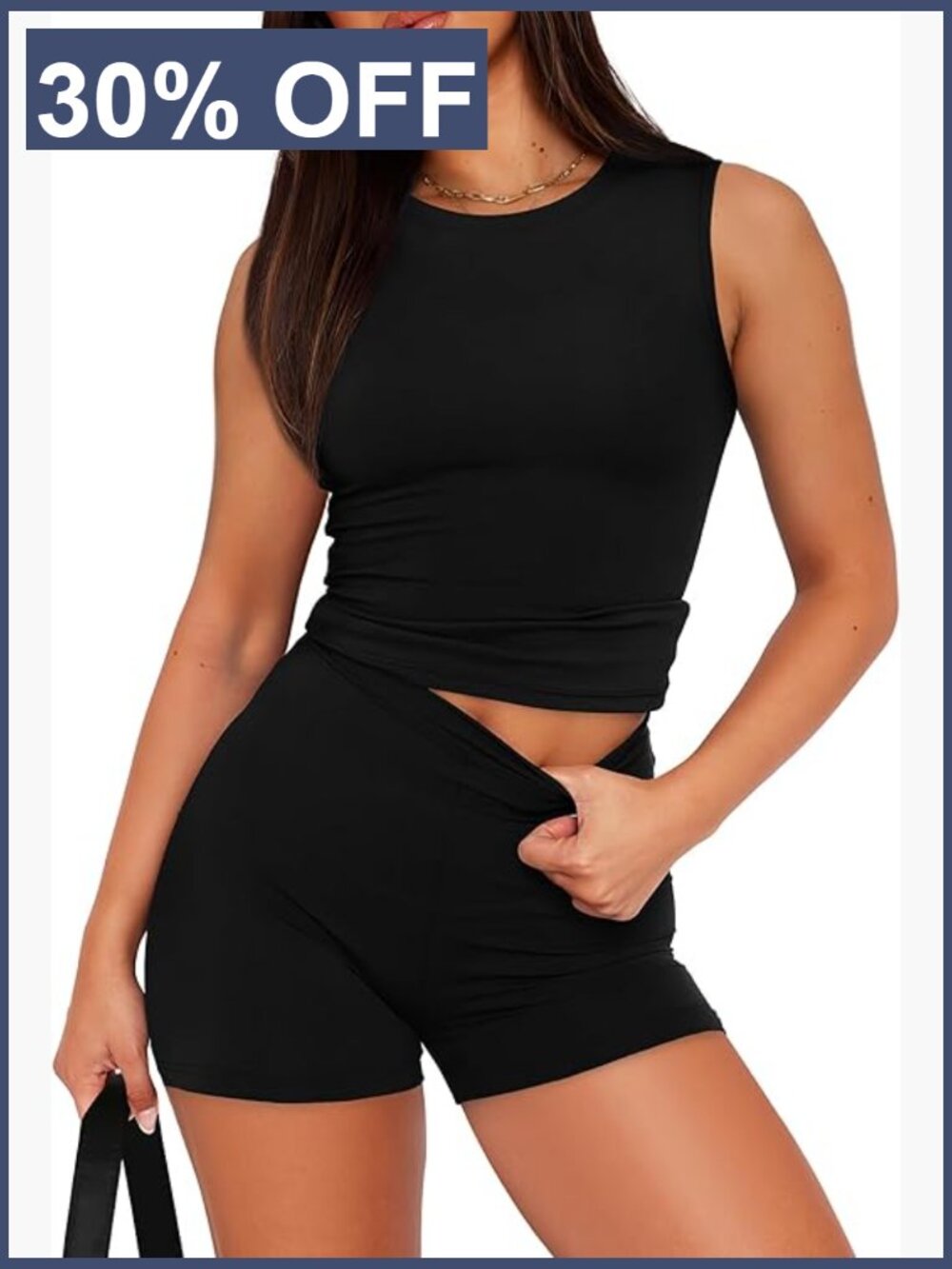 Two Piece Lounge Set Athletic Wear Matching Shorts Tank Top